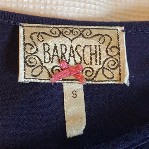 Woman’s navy blue top Baraschi size S sleeveless - Picture 4 of 9